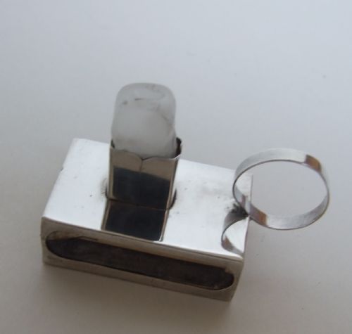 An Extremely Rare Silver Matchbox and Sealing Wax Holder.