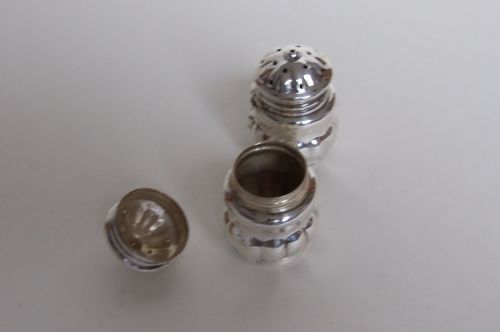 fig 1. A charming pair of German silver salt & pepper pots.