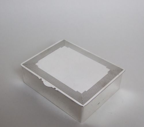 A Fabulous Art Deco Silver Cuff Links Box.