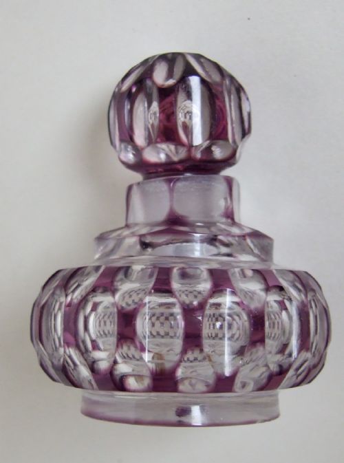 A Gorgeous Victorian Amethyst Cut Through Scent Bottle.