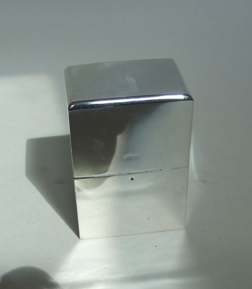 fig 1. A splendid silver double patience playing card box.