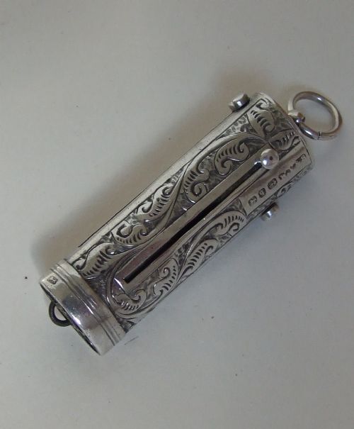 fig 1. A lovely Victorian silver etui.