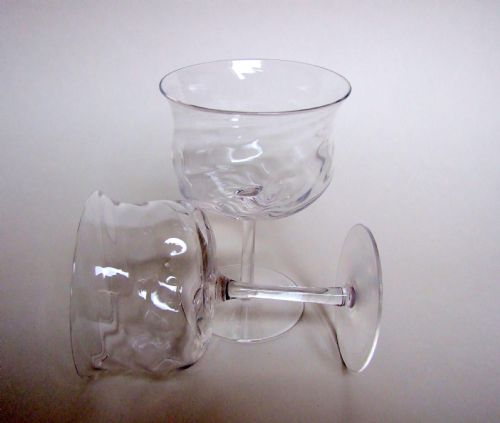 fig 1. A charming pair of Edwardian wrythen champagne bowls.