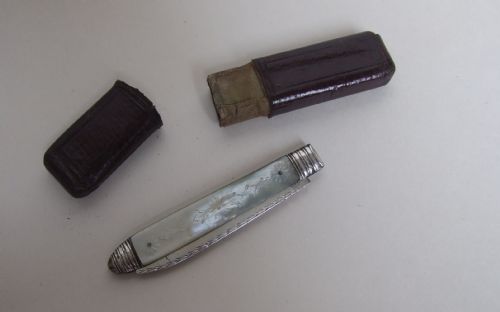 A Rare Georgian Silver Fruit Knife in the Original Case.