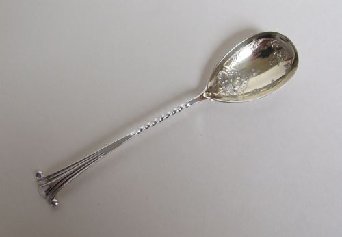 A Gorgeous Onslow Pattern Silver Preserve Spoon.