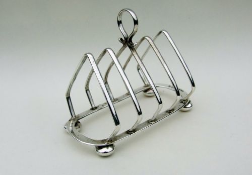 A Good Art Deco Silver Toastrack.