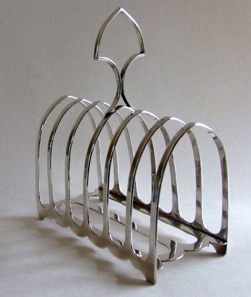 A Large Late Victorian Silver Plated Toast Rack.