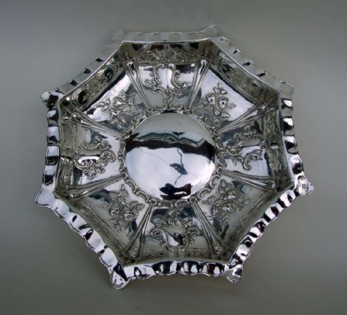 An Appealing Edwardian Pierced Silver Fruit Bowl.