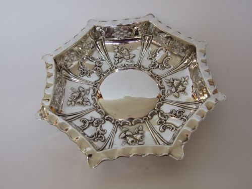 fig 1. An appealing Edwardian pierced silver fruit bowl.