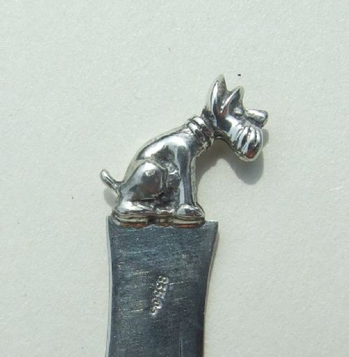 fig 1. A Scottish Terrier silver bookmark.