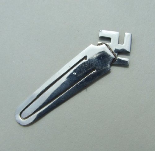 fig 2. A rare Edwardian 'good luck' silver swastika bookmark.