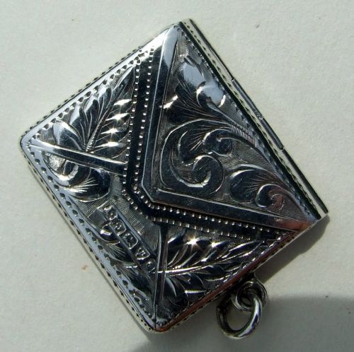 A Rare a E Jones Edwardian Silver Stamp Ccase.
