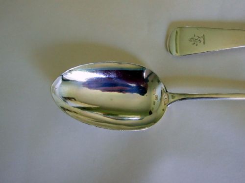 fig 1. A superb pair of George Adams Victorian silver stuffing/basting spoons.