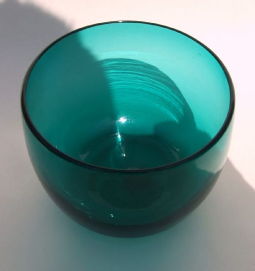 fig 1. A Victorian aqua green finger bowl.