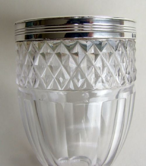 fig 1. A rare Georgian silver mounted dry mustard/spice jar.