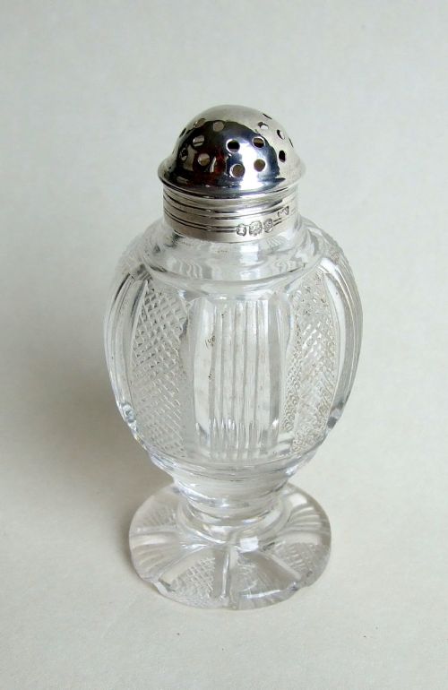 fig 1. A gorgeous silver mounted Regency period pepper pot.
