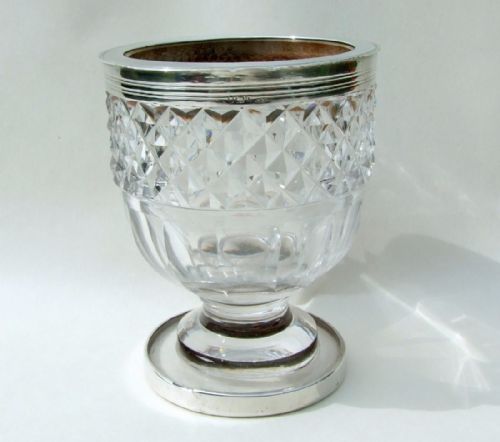 A Magnificent Silver Mounted Regency Master Salt or Condiment Tub.