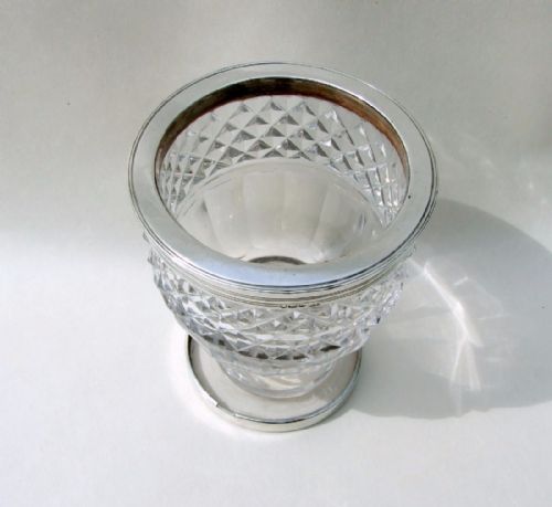 fig 1. A magnificent silver mounted Regency master salt or condiment tub.