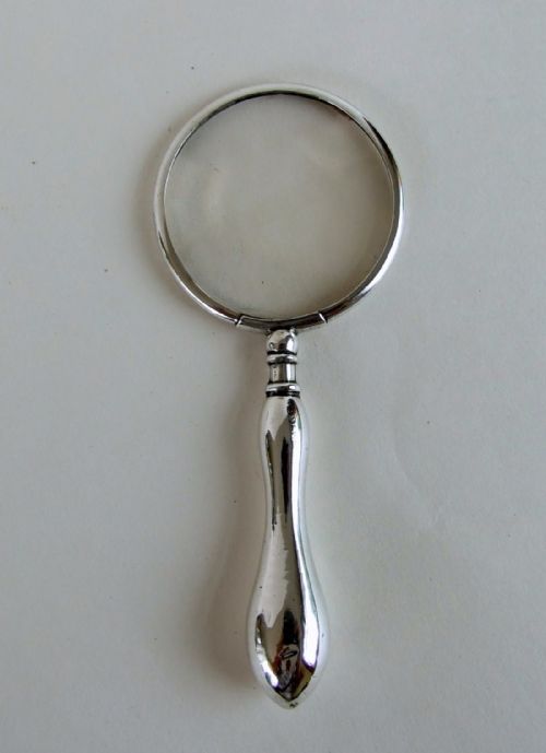 A Silver Framed Magnifying Glass from the First World War Period.