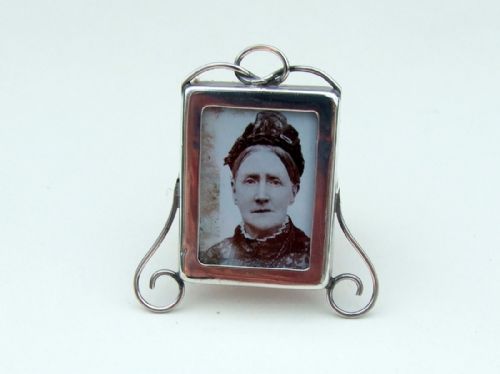 fig 1. A charming miniature silver photo frame.