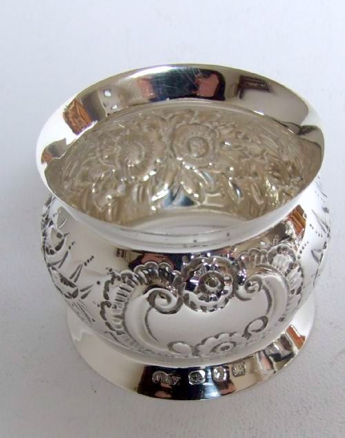 fig 1. A large Victorian silver napkin ring.