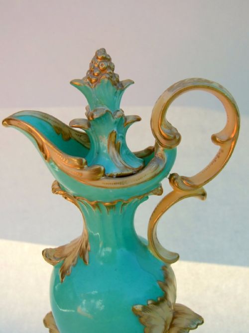 fig 1. A fabulous Victorian ceramic cologne flask by Alcock.