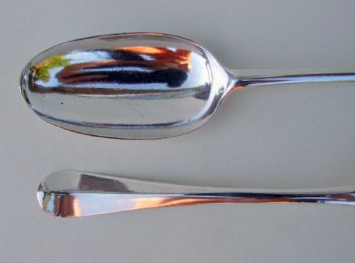fig 1. A fabulous pair of George I silver rat-tail serving spoons.