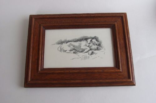 fig 1. A delightful vintage Lucy Dawson print of a Terrier.