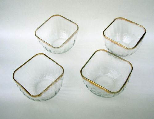 fig 1. A gorgeous set of four French ribbed and shaped bowls.