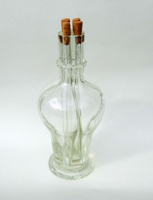An Unusual French Four Part Liqueur  'Butler's' Decanter.
