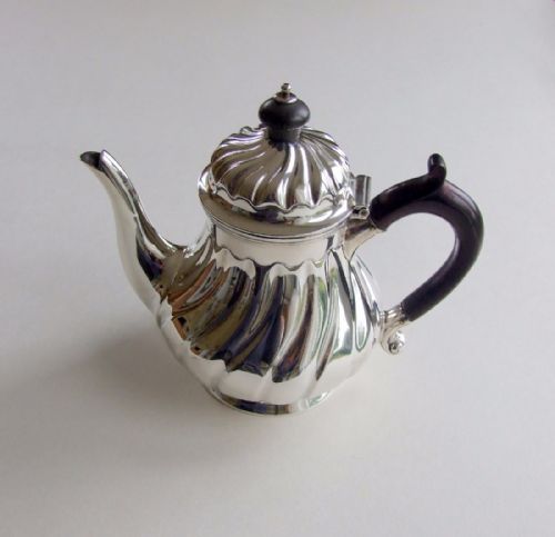 A Gorgeous Victorian Silver Breakfast Teapot.