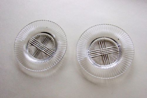 A Lovely Pair of Regency Cut Glass Saucers/wine Glass Coasters.