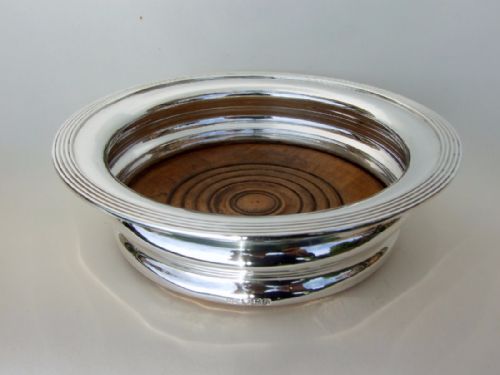 A Handsome Hallmarked Silver Edwardian Decanter Coaster.