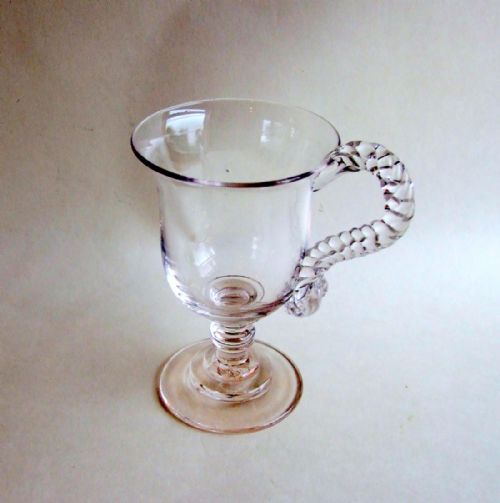 An Unusual Early Victorian Pedestal Glass Tankard.