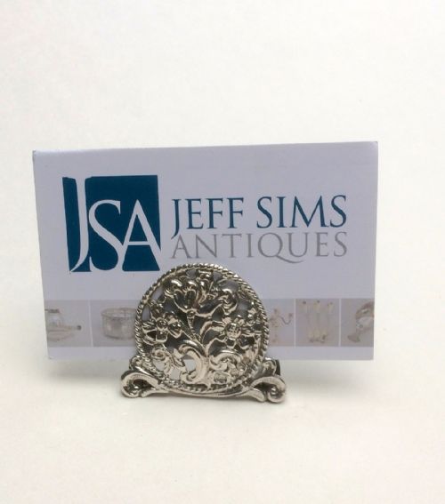 An Edwardian Silver Card/menu Holder.