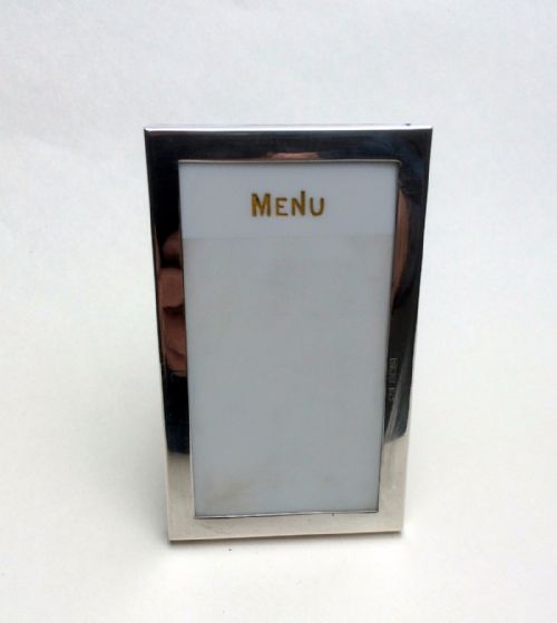 An Unusual Edwardian Silver Table Menu.