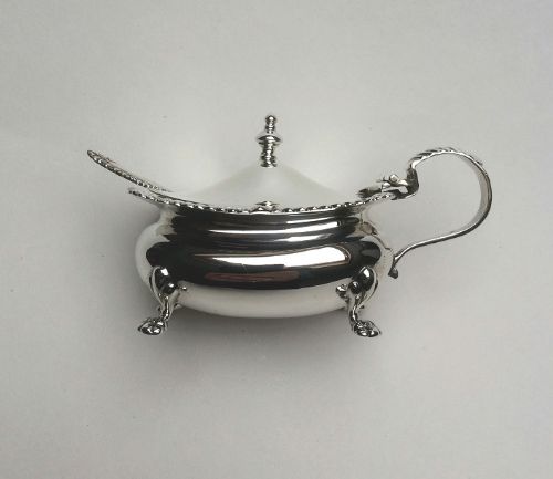 A Lovely Edwardian Mustard Pot with Original Spoon.