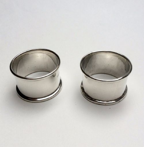 A Pair of George V Silver Napkin Rings.
