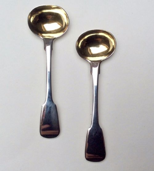 A Pair of George IV Exeter Silver Condiment Spoons.