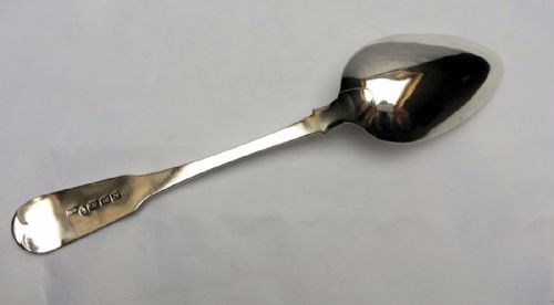 fig 1. An Exeter Georgian silver serving spoon.