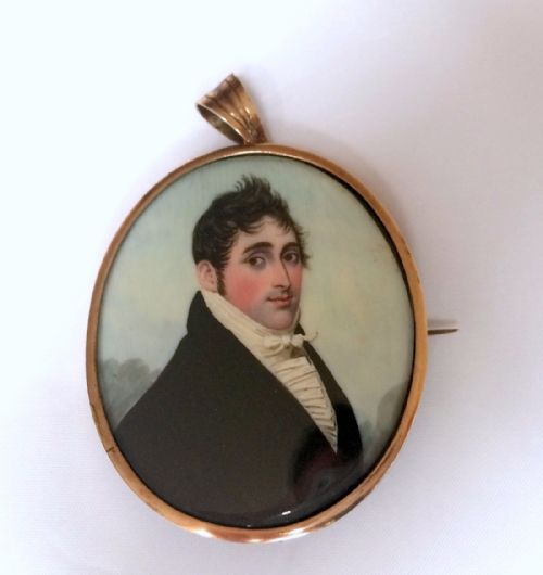 A Stunning Georgian Hand Painted Miniature on Ivory.