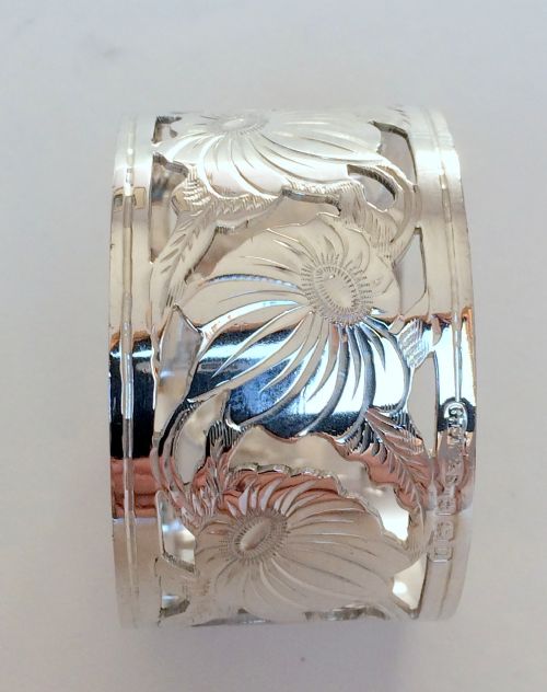 A Gorgeous George V Pierced Silver Napkin Ring