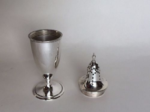 fig 1. A 19th Century Tiffany small silver pepperette.