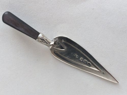 A Gorgeous Silver and Mother-of-pearl Trowel Bookmark.