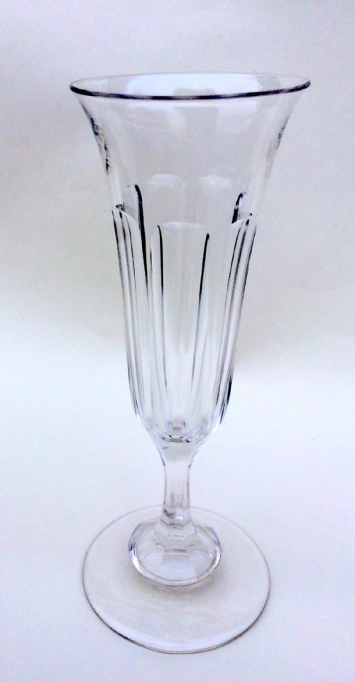 A Superb Victorian Cut Glass Champagne Flute.
