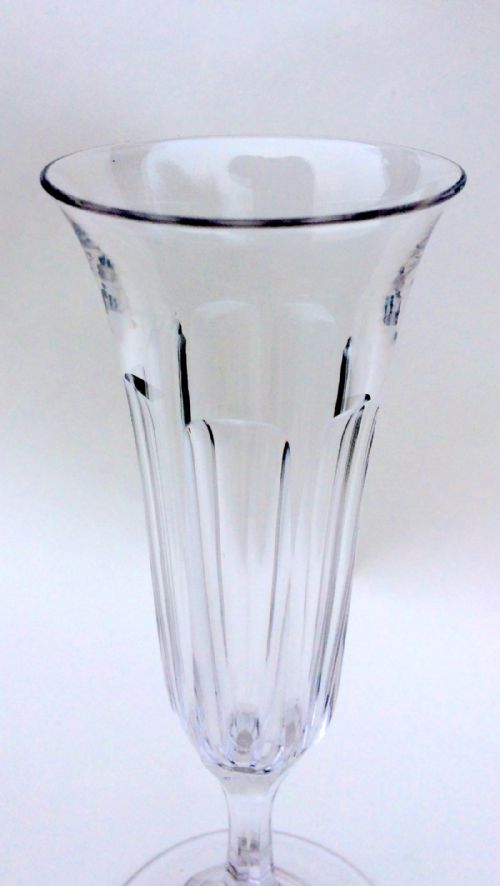fig 1. A superb Victorian cut glass champagne flute.