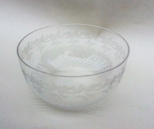 A Charming Edwardian Etched and Cut Finger Bowl.