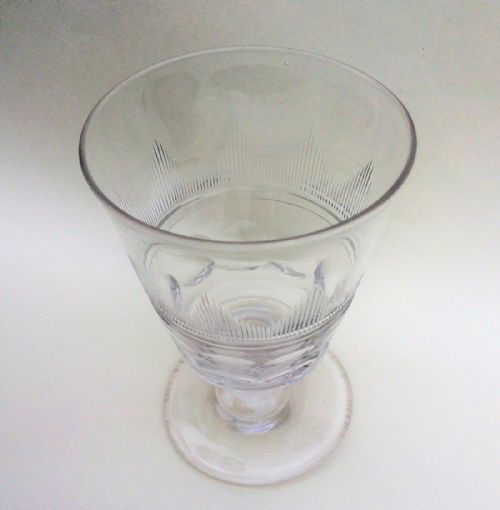 fig 1. A superb Georgian blaze cut rummer.