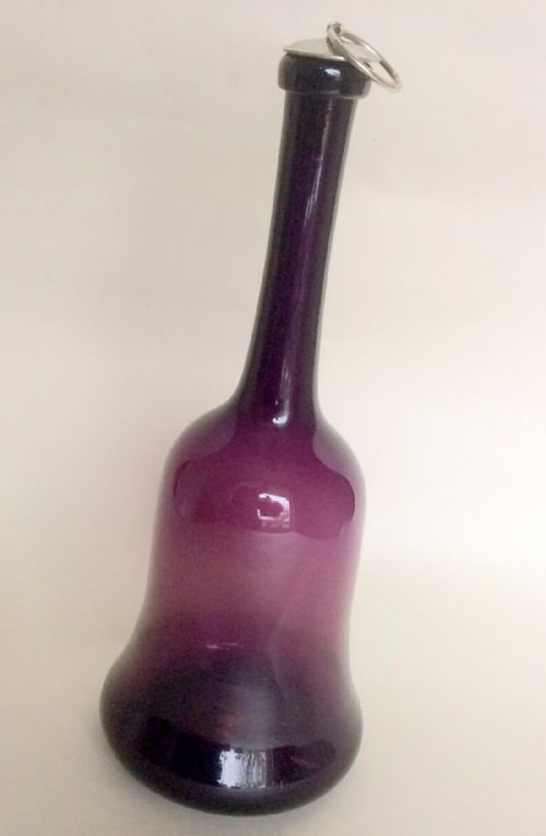 fig 1. A rare Victorian amethyst liqueur decanter with silver plated cork stopper.