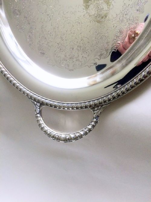 fig 1. A splendid silver plated drinks tray.